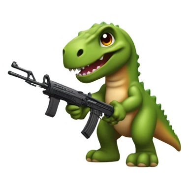 Dinosour with ak47 sticker