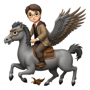 harry potter riding buckbeak sticker
