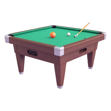 billiards pool table with cue ball and stick sticker
