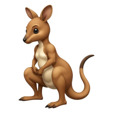Kangaroo having a poo sticker