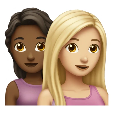 A blonde and a brunette best friend sticker
