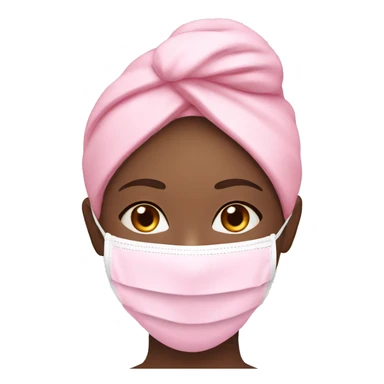 Spa girl with pink face mask on  sticker