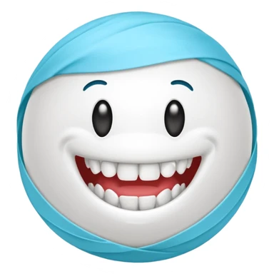 A ball of dental floss  sticker