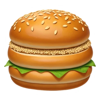 bread bun without cheese or patty sticker