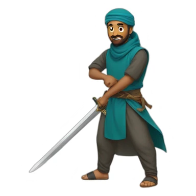 muslim man with a sword sticker