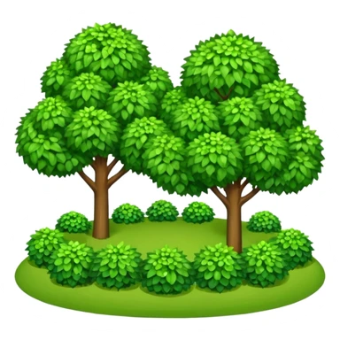 shrubs in a large, spacious garden sticker