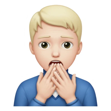 Person choking themselves with hands sticker