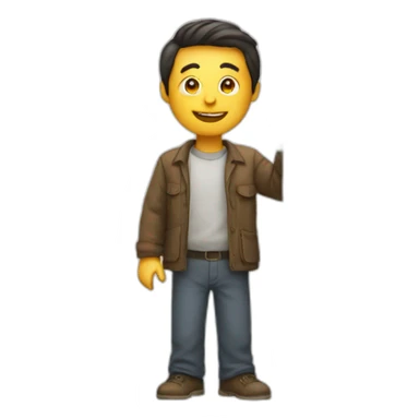 Man holding a placard with the number 4 sticker