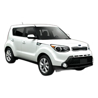 White Kia Soul roadtrip sticker