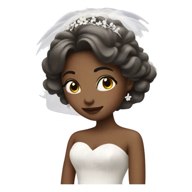 Bridal dreamy girl with closed eyes sticker