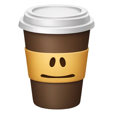 coffee cup with closed lid  sticker