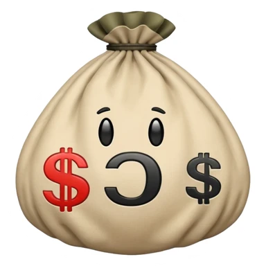 money bag emoji with £ sign sticker