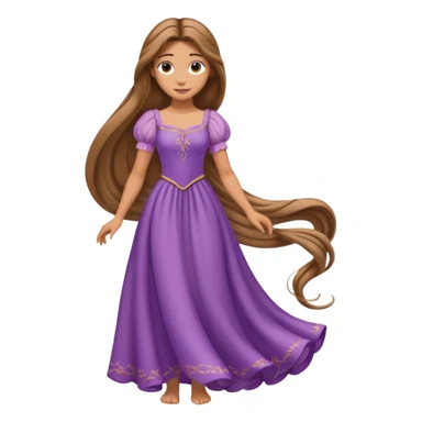 Rapunzel con el pelo marrón sticker