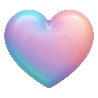 Anime style pastel colored heart  sticker