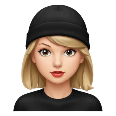 taylor swift wearing beanie sticker