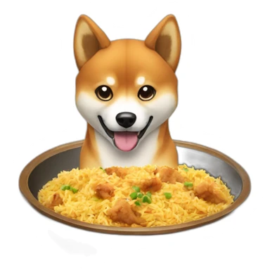 shibainu-eating-biriyani sticker