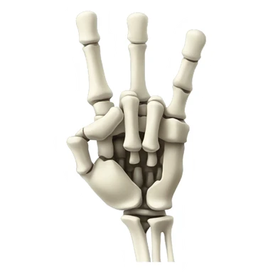 Skeleton hand middle finger sticker
