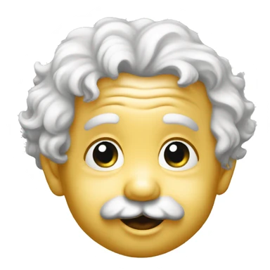 albert einstein happy baby face gold panny sticker