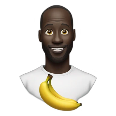 Omar Sy with eating a banana sticker