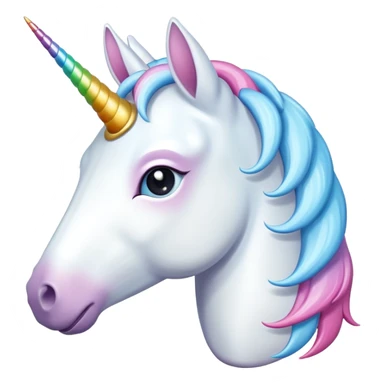 milky colored unicorn sticker