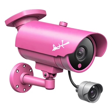 Security Camera pink with graffity sticker