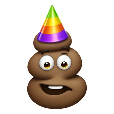 poop with a hat sticker