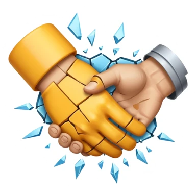emoji of Handshake with a Slash (broken handshake) sticker