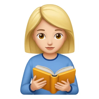 woman reading a book sticker