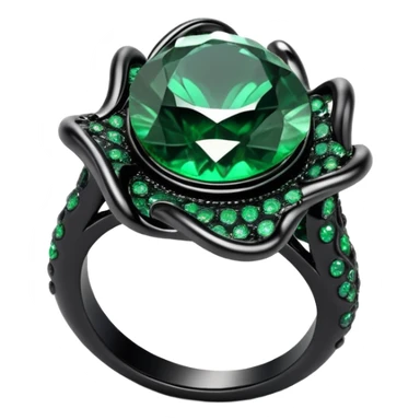 Eldritch black and green goopy engagement ring sticker