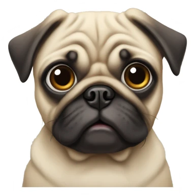 Pug dog sticker