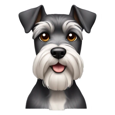 Schnauzer dog with cut ears sticker