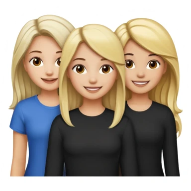 BLACKPINK 4 girls, hair colors: 1 blonde, 2 black, 1 brown sticker