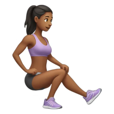 woman go musculation sticker