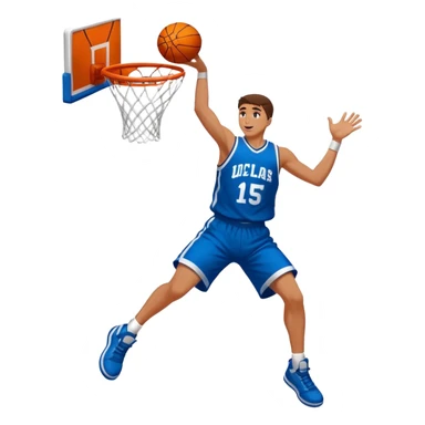 jugador de básquet saltando para encestar, con uniforme de Club Arquitectura sticker