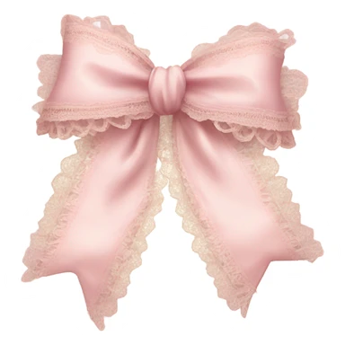 vintage rococo light pink bow with lace and frills sticker