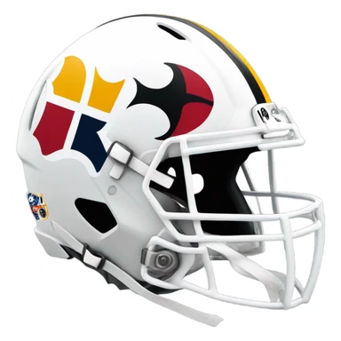 Steelers helmet with logo sticker