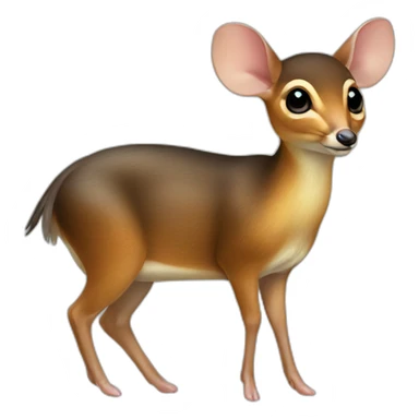 realistic full body mouse deer sticker