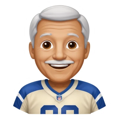 A grandpa playing football in Indianapolis Colts jersey sticker