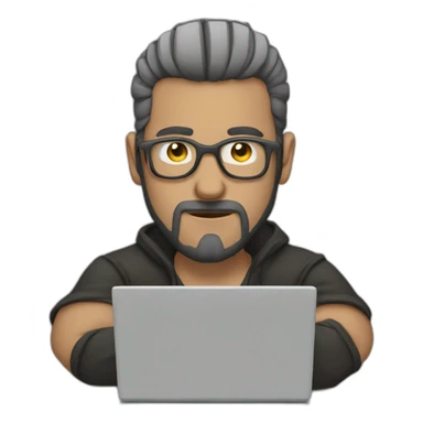 neckbeard using a pc sticker