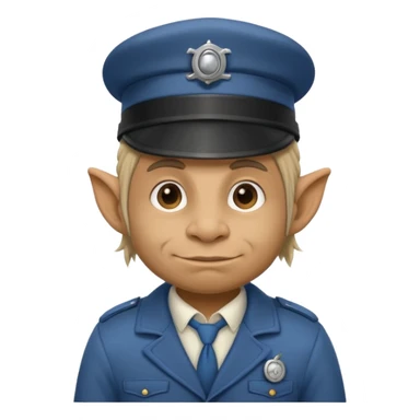 Troll with a train outfit on sticker