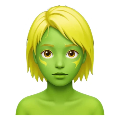 Neon green ,yellowHaired People  sticker