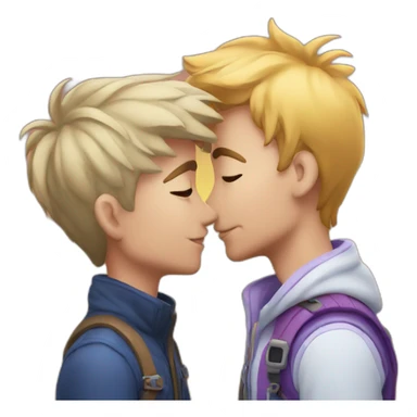 Viril gay kiss sticker
