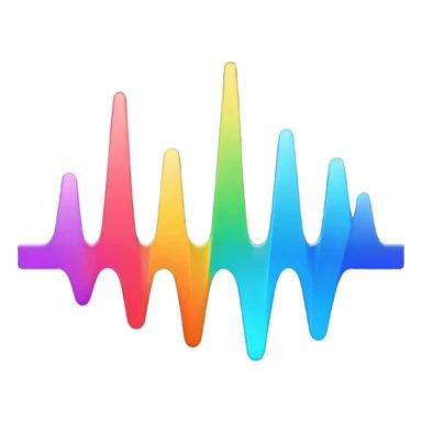 colorful soundwave, smooth and vibrant, no text sticker