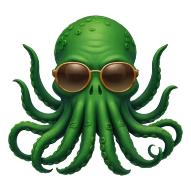 cthulhu with tentacles and sunglasses sticker