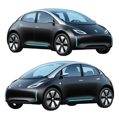 extra big Modern autonomous electric car sticker