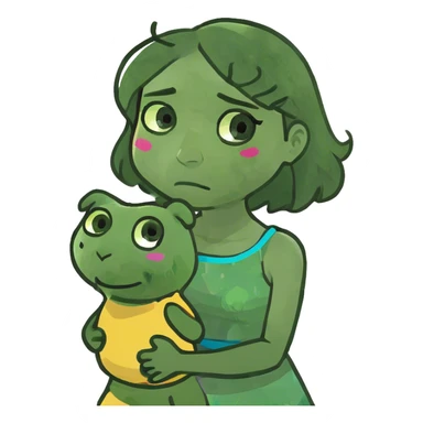 arms crossed holding neck crying girl sticker