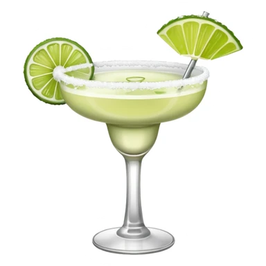 a margarita cocktail. NO STRAW. add salt on the rim. NO LEMONS sticker