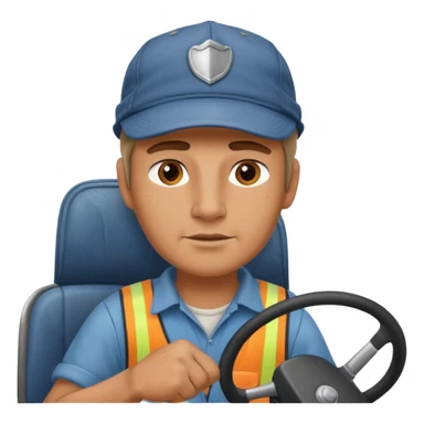 truck driver realystic high quality sticker