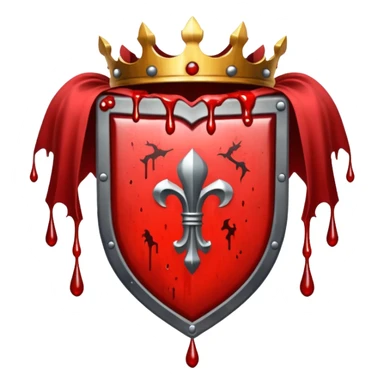 brasão sangrando medieval rosa de sangue vermelha sticker