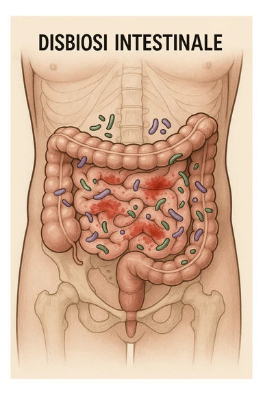 disbiosi intestinale vista anatomicamente sticker